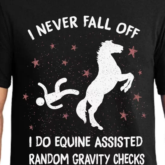 Funny Equine Assisted Gravity Checks Horse Pajama Set