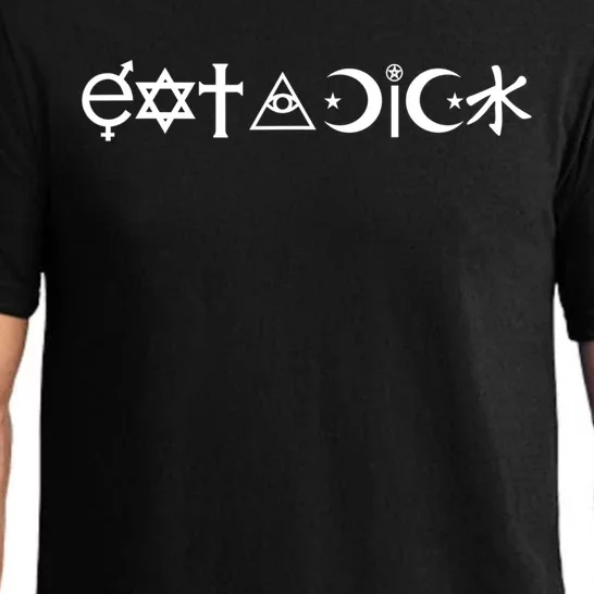 Funny Eat A Dick Gift Coexist Parody Gift Pajama Set