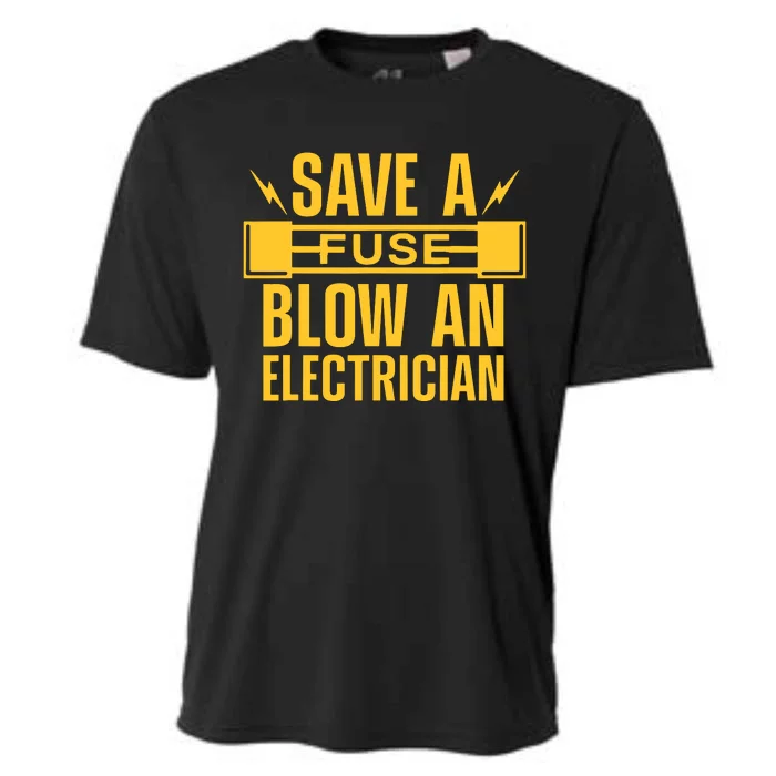 Funny Electrician Art Women Electrical Fuse Electrician Cooling Performance Crew T-Shirt