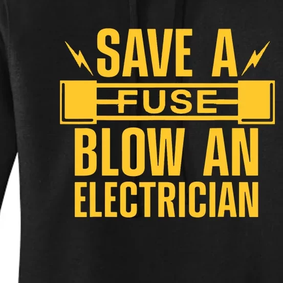 Funny Electrician Art Women Electrical Fuse Electrician Women's Pullover Hoodie