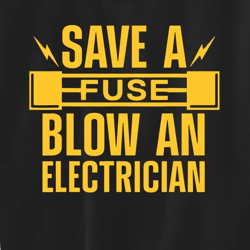 Funny Electrician Art Women Electrical Fuse Electrician Kids Sweatshirt