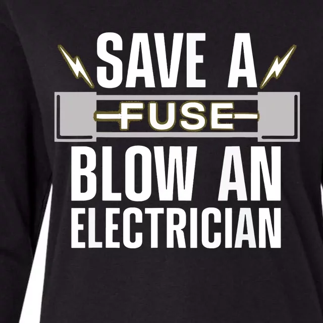 Funny Electrician Art Women Electrical Fuse Engineers Womens Cotton Relaxed Long Sleeve T-Shirt