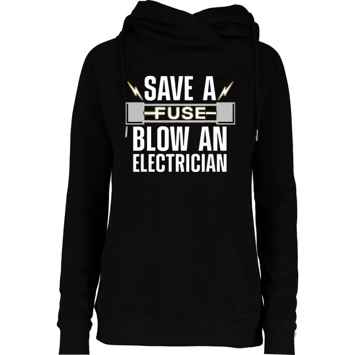 Funny Electrician Art Women Electrical Fuse Engineers Womens Funnel Neck Pullover Hood