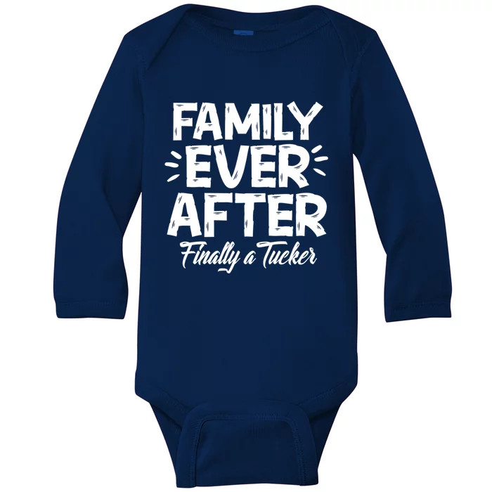 Family Ever After Finally A Tucker Adoption Foster Mom Dad Gift Baby Long Sleeve Bodysuit