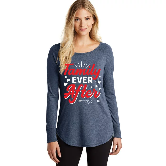 Family Ever After Funny Adoption Adopted Adopt Graphic Funny Gift Women's Perfect Tri Tunic Long Sleeve Shirt