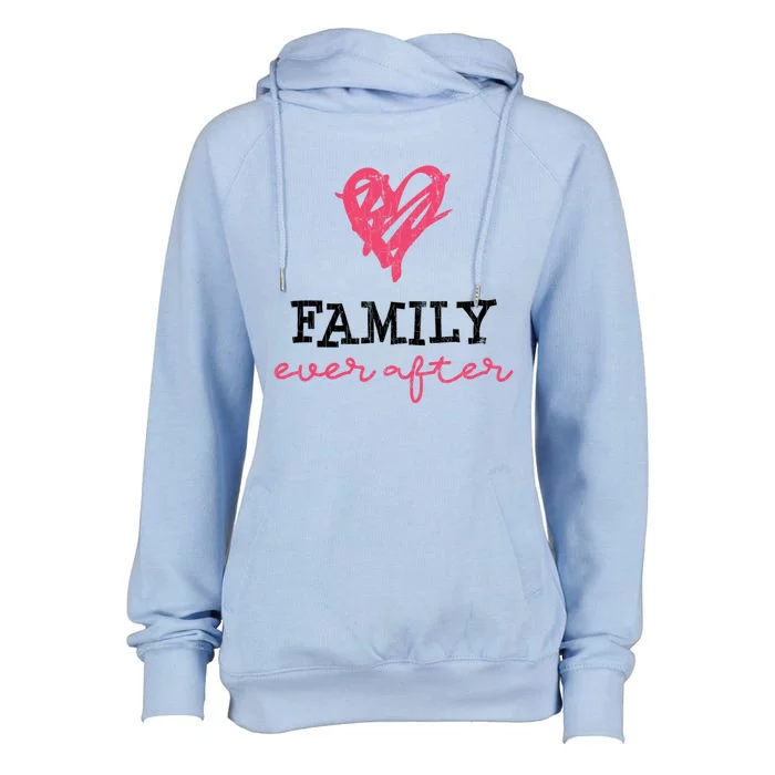 Family Ever After Part 2 Adoption Funny Graphic Gift Womens Funnel Neck Pullover Hood