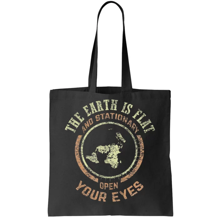 Flat Earth And Stationary Vintage Conspiracy Tote Bag