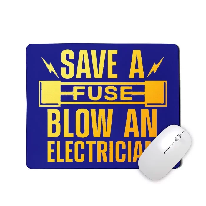 Funny Electrician Art  Wo Electrical Fuse Electrician Mousepad