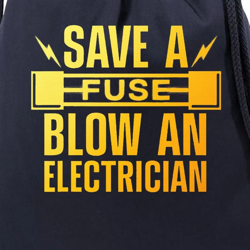 Funny Electrician Art  Wo Electrical Fuse Electrician Drawstring Bag