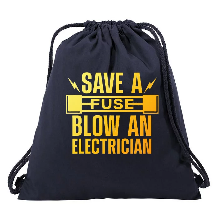 Funny Electrician Art  Wo Electrical Fuse Electrician Drawstring Bag