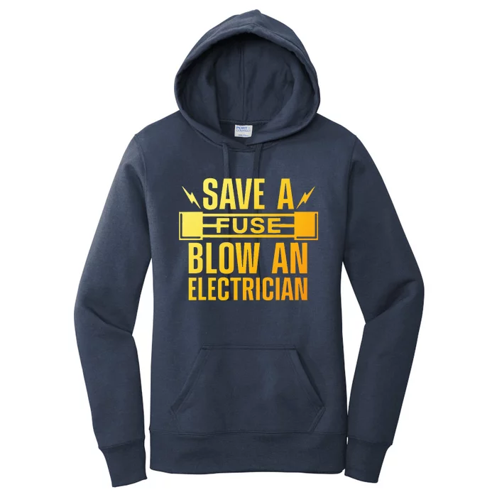 Funny Electrician Art  Wo Electrical Fuse Electrician Women's Pullover Hoodie