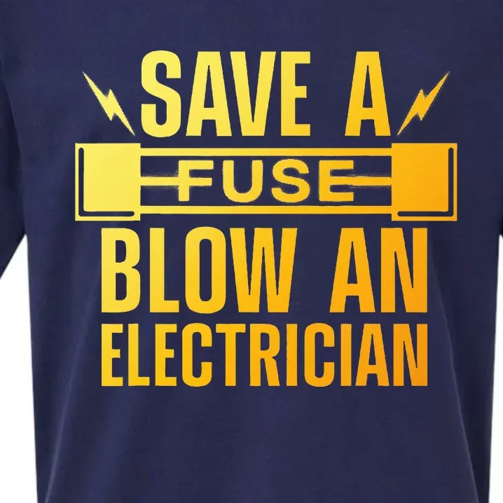 Funny Electrician Art  Wo Electrical Fuse Electrician Sueded Cloud Jersey T-Shirt