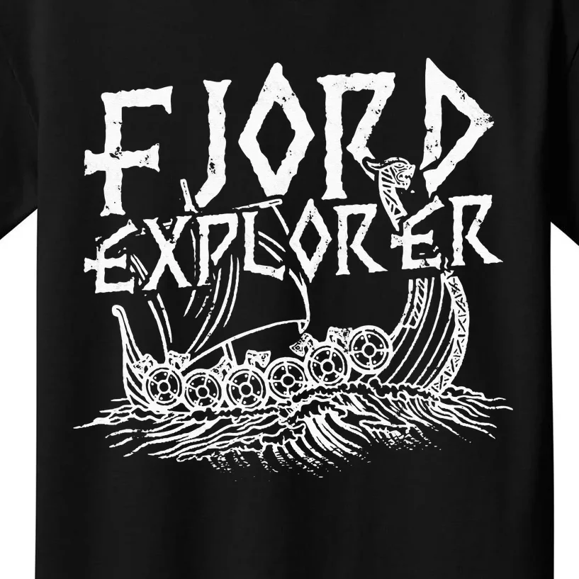 FJORD EXPLORER Awesome and epic scandinavian beard Kids T-Shirt