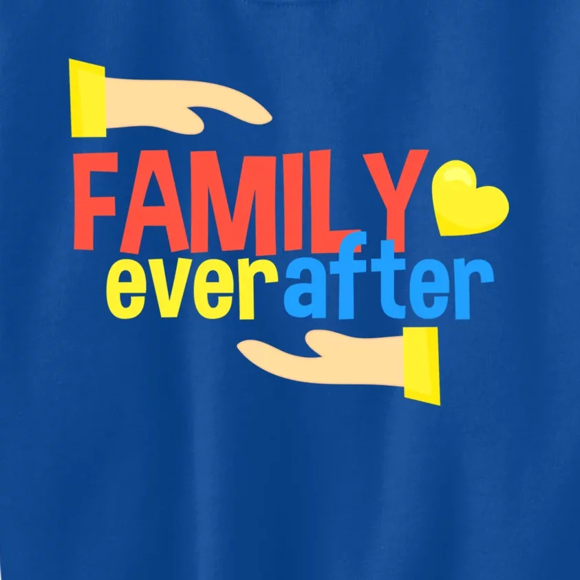 Family Ever Aftergift Cute Adoption Design Gift Kids Sweatshirt