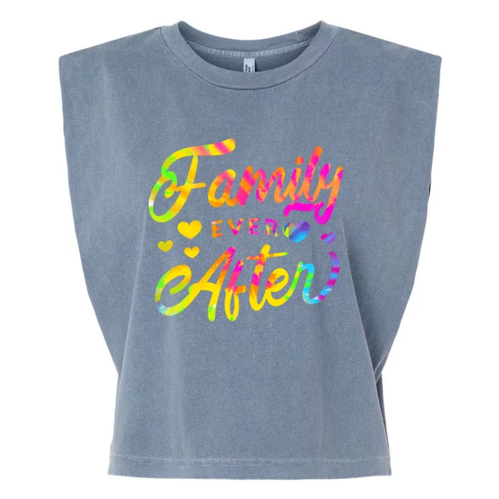 Family Ever After Gift Proud Adoption Quote Adopted Saying Gift Garment-Dyed Women's Muscle Tee