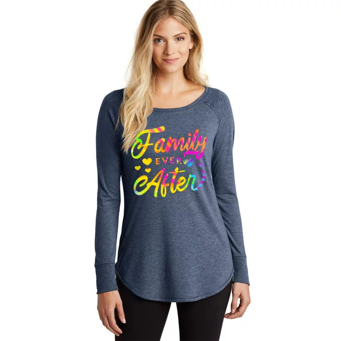 Family Ever After Gift Proud Adoption Quote Adopted Saying Gift Women's Perfect Tri Tunic Long Sleeve Shirt