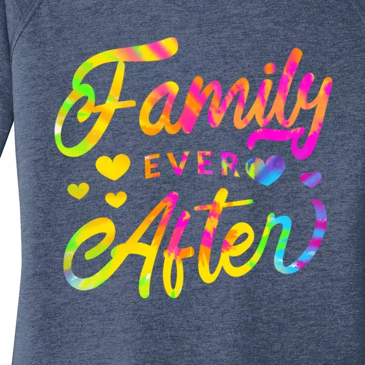 Family Ever After Gift Proud Adoption Quote Adopted Saying Gift Women's Perfect Tri Tunic Long Sleeve Shirt