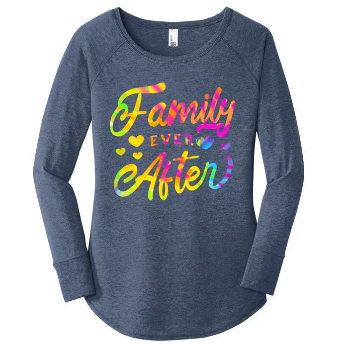 Family Ever After Gift Proud Adoption Quote Adopted Saying Gift Women's Perfect Tri Tunic Long Sleeve Shirt