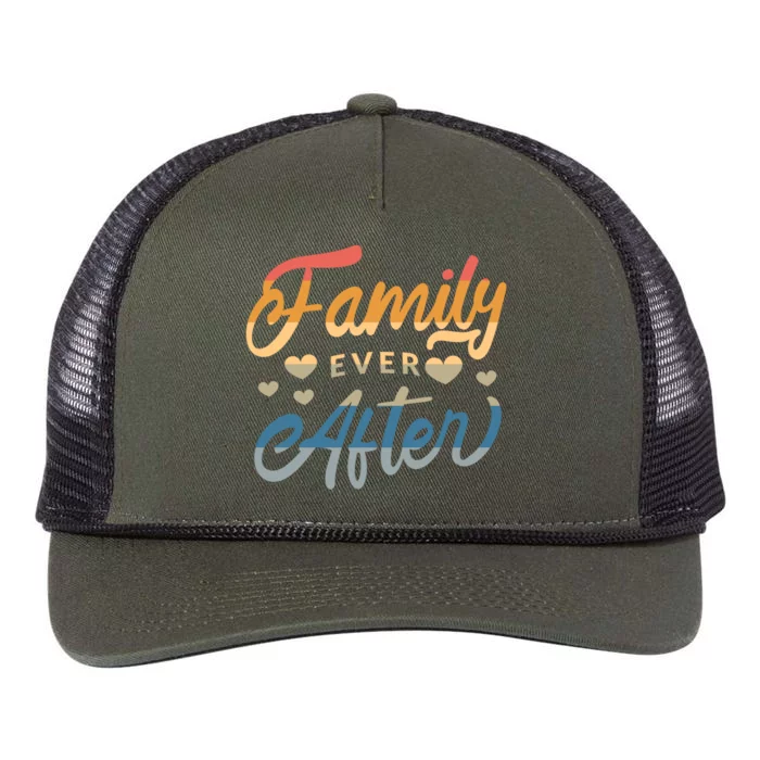 Family Ever After Gift Proud Adoption Quote Adopted Saying Gift Retro Rope Trucker Hat Cap