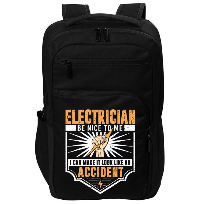 Funny Electrician Art Work Electrical Engineer Impact Tech Backpack