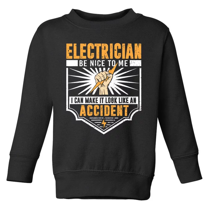 Funny Electrician Art Work Electrical Engineer Toddler Sweatshirt