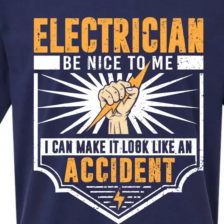 Funny Electrician Art Work Electrical Engineer Sueded Cloud Jersey T-Shirt