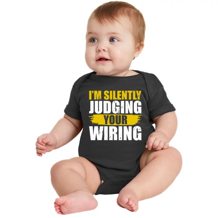 Funny Electrician Art Professional Electrician Baby Bodysuit