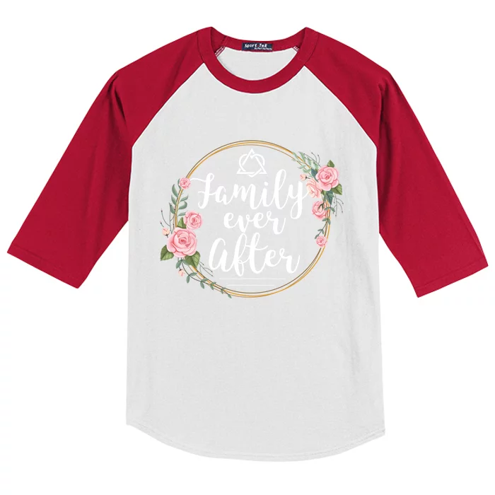 Family Ever After Adopt Adoption Family As Gotcha Day Gift Kids Colorblock Raglan Jersey