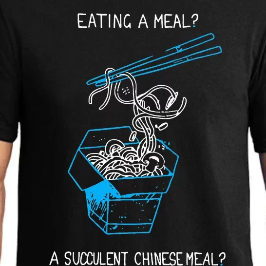 Funny Eating A Meal A Succulent Chinese Meal Pajama Set