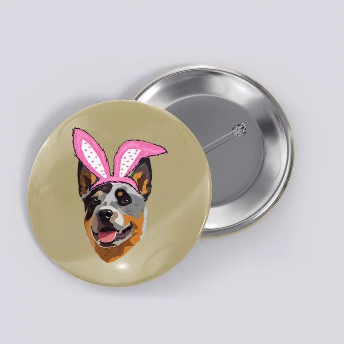 Funny Easter Australian Cattle Dog Button