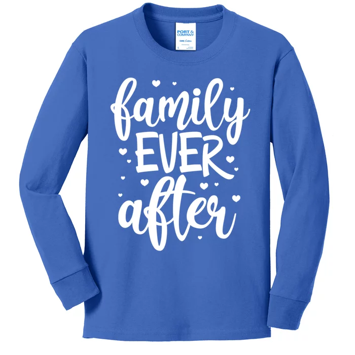 Family Ever After Adoption Foster Mom Dad Gotcha Day Cute Gift Kids Long Sleeve Shirt