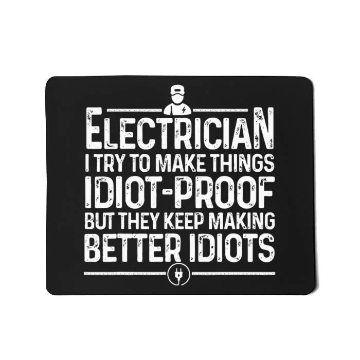 Funny Electrician Art Men Dad Lineman Electronics Engineers Mousepad