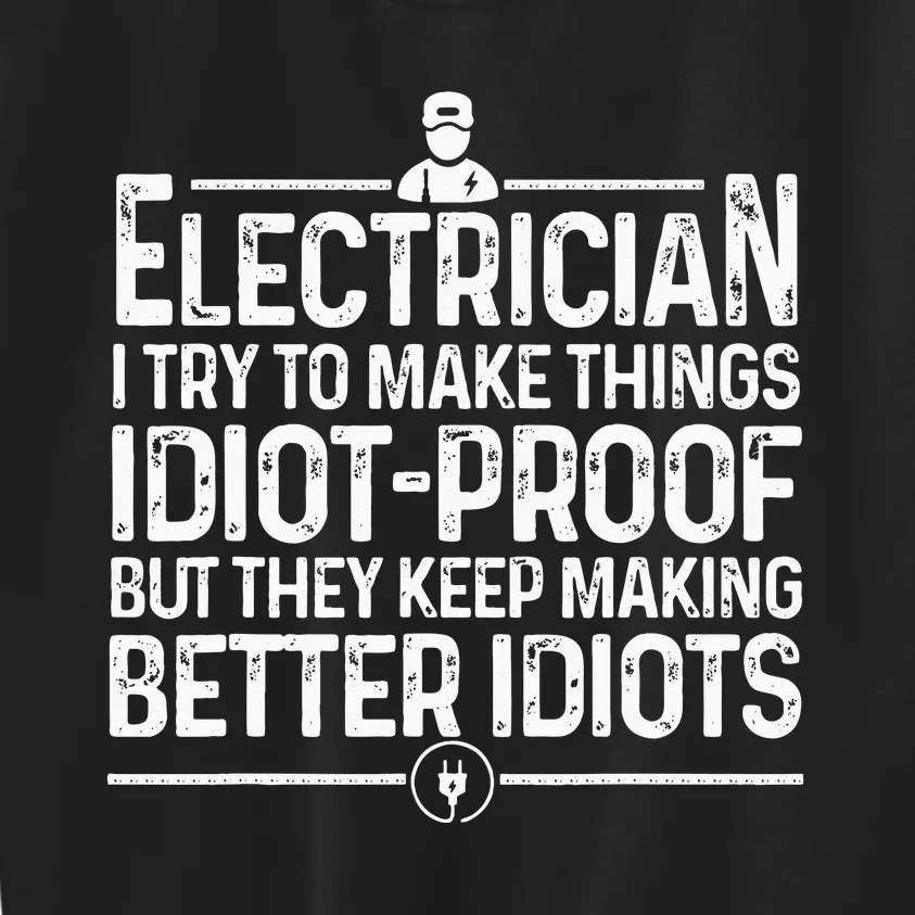 Funny Electrician Art Men Dad Lineman Electronics Engineers Kids Sweatshirt