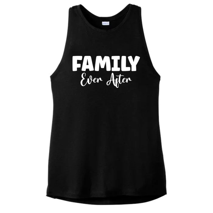 Family Ever After Adoption Gotcha Day Group Funny Gift Ladies Tri-Blend Wicking Tank