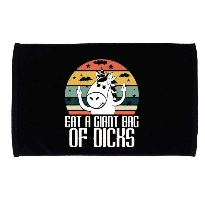 Funny Eat A Giant Bag Of Dicks Gift Funny Unicorn Apparel Item Gift Microfiber Hand Towel