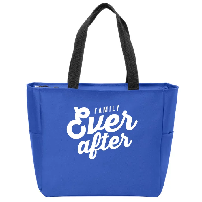 Family Ever After Cute Adoption Parents Mom Dad Matching Gift Zip Tote Bag