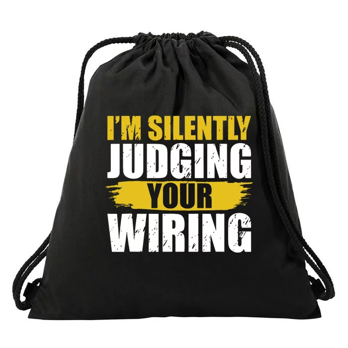 Funny Electrician Art For Electricity Gag Electrician Drawstring Bag