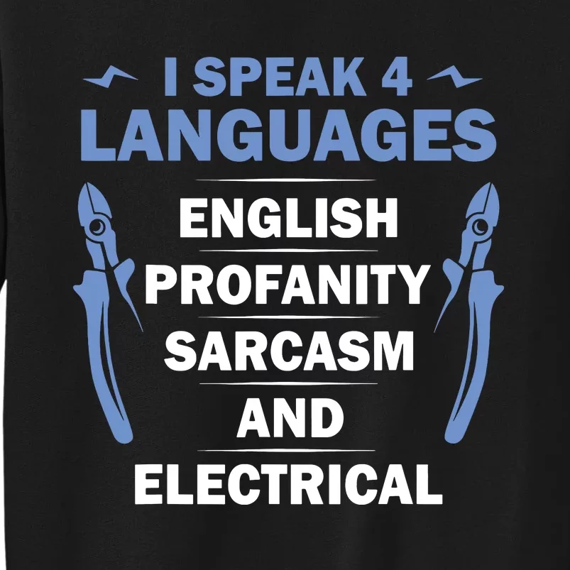 Funny Electrician Art Women Electrical Engineer Humor Tall Sweatshirt