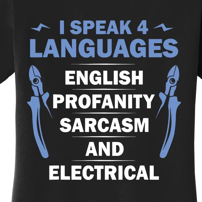 Funny Electrician Art Women Electrical Engineer Humor Women's T-Shirt