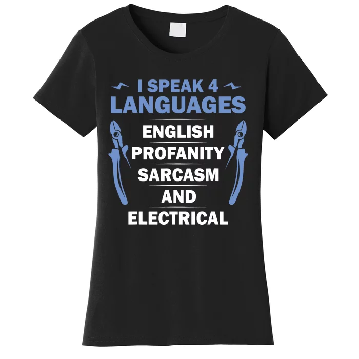 Funny Electrician Art Women Electrical Engineer Humor Women's T-Shirt