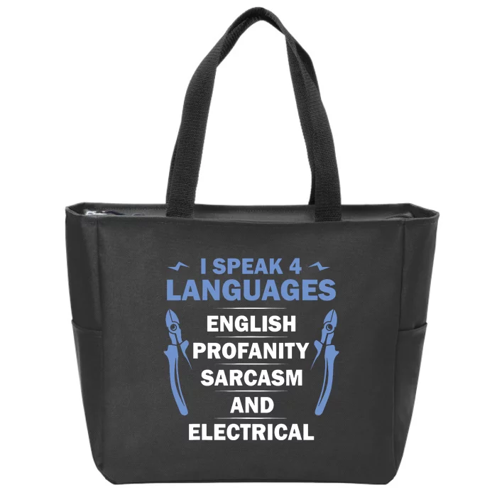 Funny Electrician Art Women Electrical Engineer Humor Zip Tote Bag