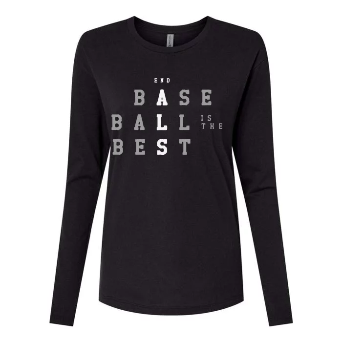 Funny End Als Baseball Is The Best Baseball Lover Baseball Team Womens Cotton Relaxed Long Sleeve T-Shirt