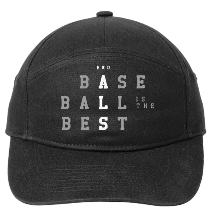 Funny End Als Baseball Is The Best Baseball Lover Baseball Team 7-Panel Snapback Hat