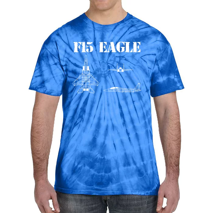 F15 Eagle Airplane Pilot Tie-Dye T-Shirt