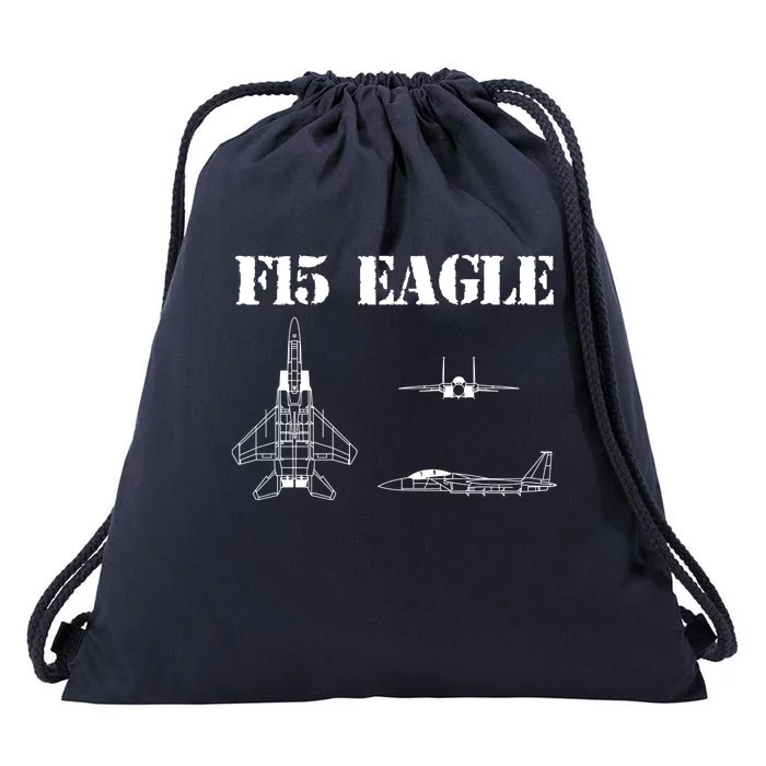 F15 Eagle Airplane Pilot Drawstring Bag