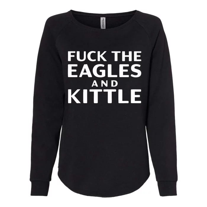 Fuck Eagles And Kittle Womens California Wash Sweatshirt