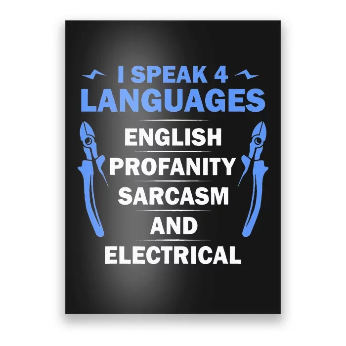 Funny Electrician Art Wo Electrical Engineer Humor Poster