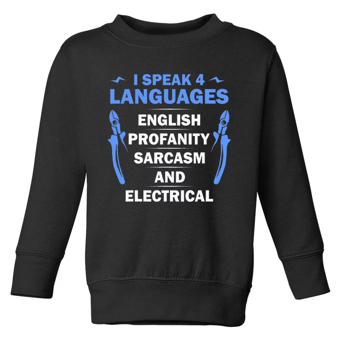 Funny Electrician Art Wo Electrical Engineer Humor Toddler Sweatshirt