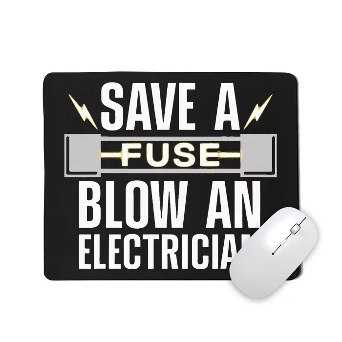 Funny Electrician Art Wo Electrical Fuse Engineers Mousepad