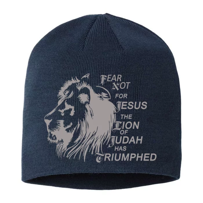 Fear Not For Jesus The Lion Of Judah Has Triumphed 8 1/2in Sustainable Knit Beanie